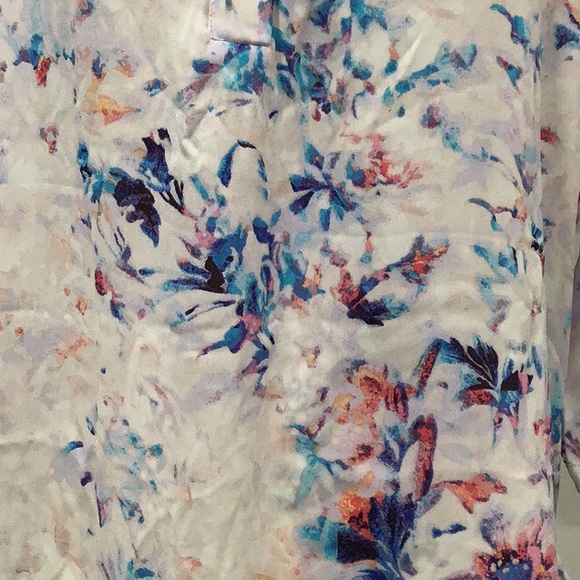 🆕 SANCTUARY Split Neck Top Batwing Long Sleeves Printed Oversized - Picture 4 of 11